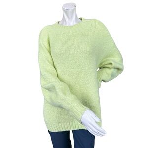 Pistola "Carlen" Oversized Chunky Knit Wool Blend Sweater in Lemongrass Small